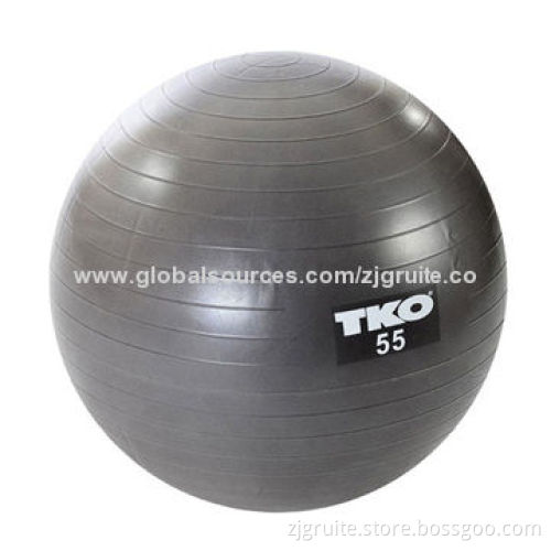 PVC Yoga Gym Ball with Logo Sticker on Middle Front